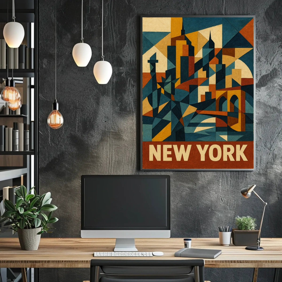 New York City Abstraction Abstract Poster