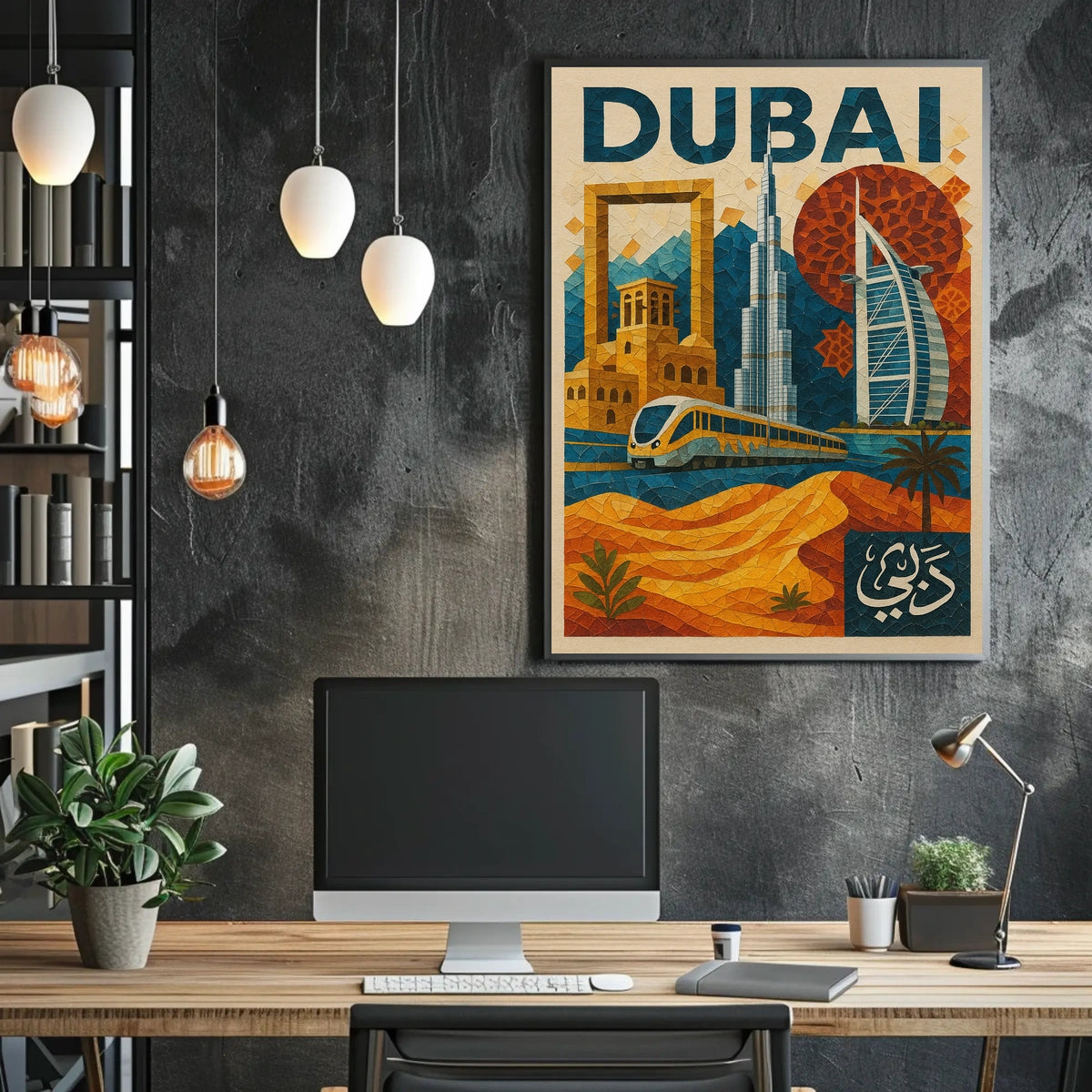Dubai Mosaic Poster Modernity And Tradition Home Decor