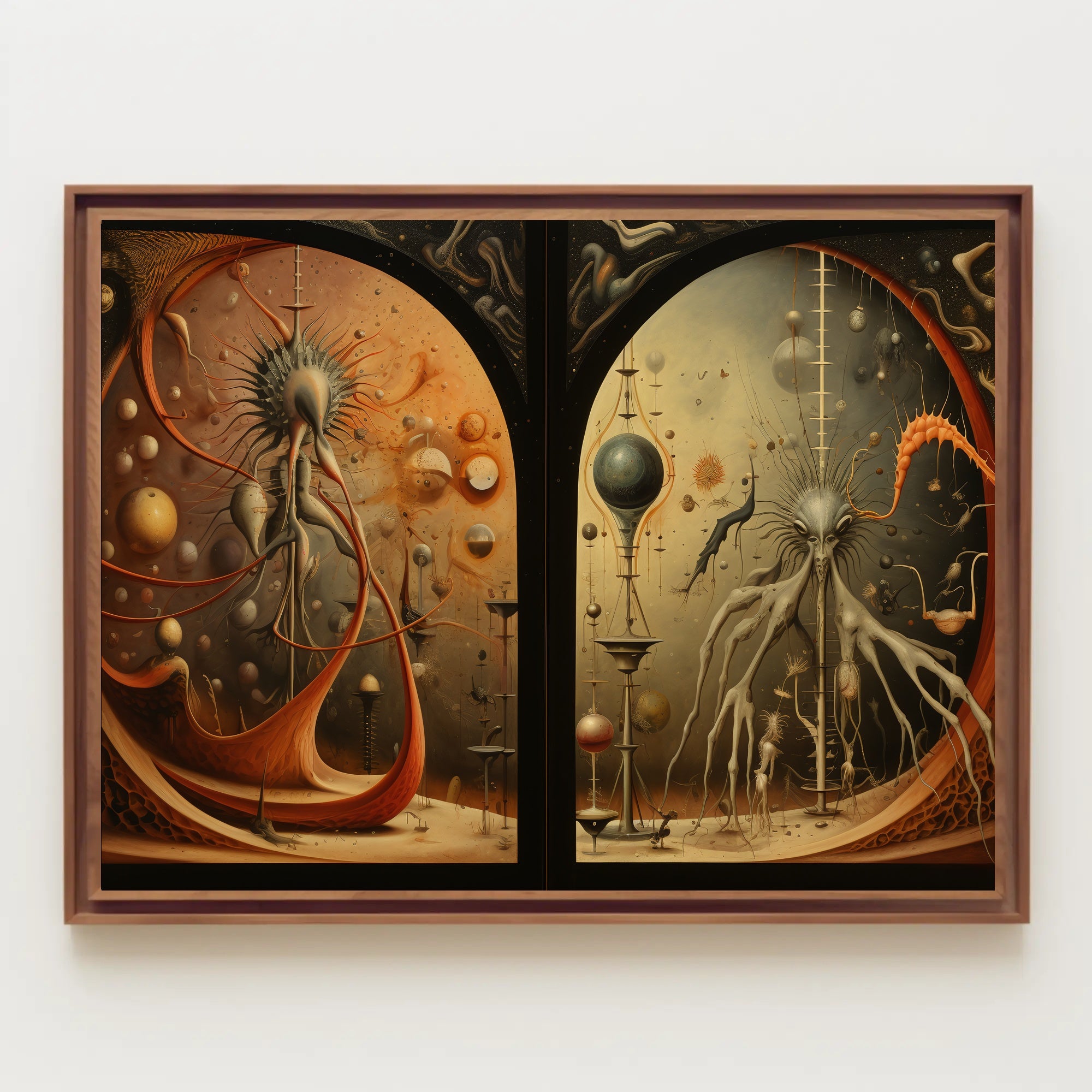 Surreal Alien Landscapes Futuristic Sci-Fi Poster