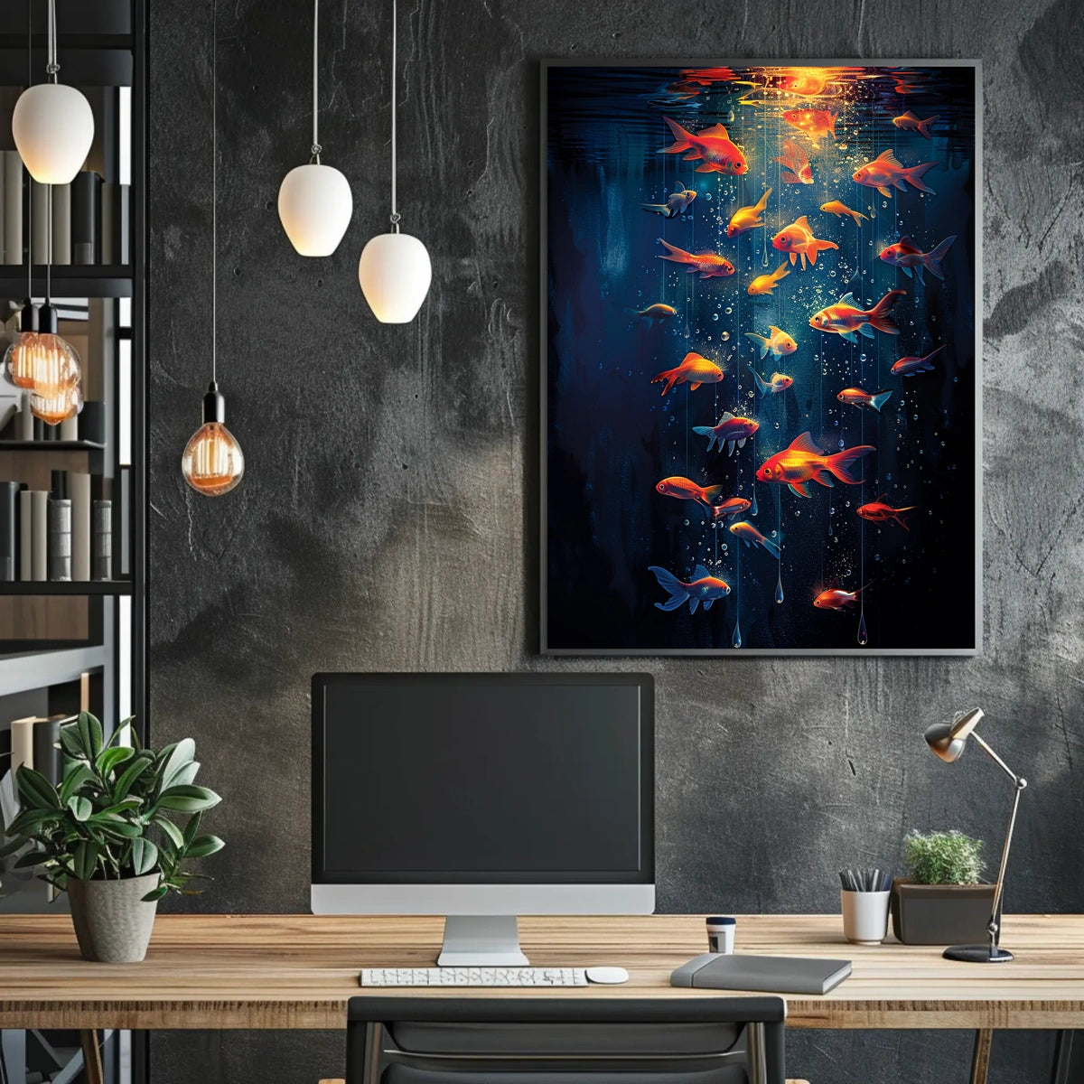 Luminescent Harmony Underwater Poster Wall Art Decor