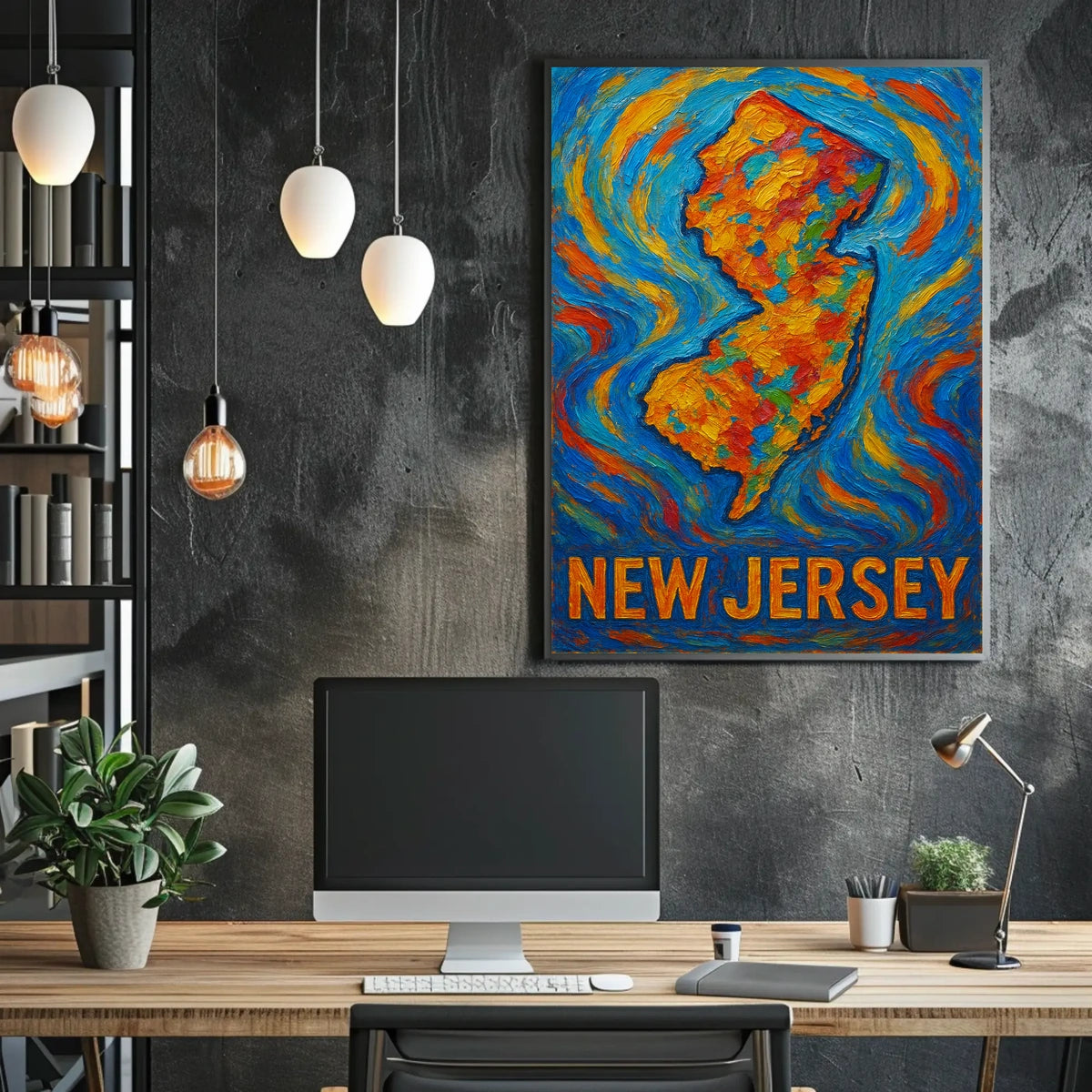 New Jersey A Vibrant Impression Poster