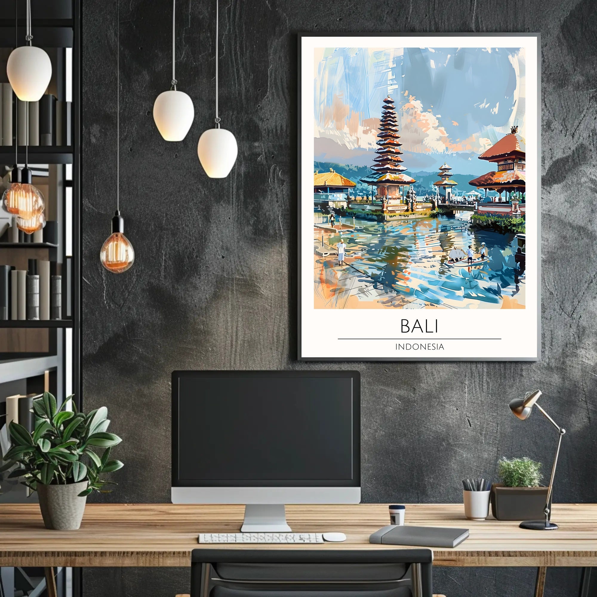 Tranquil Bali Landscape Poster PosterGoat