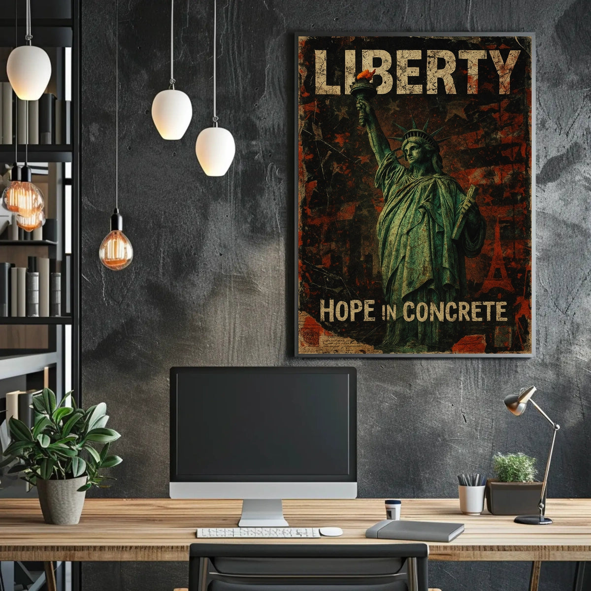Liberty Hope In Concrete Poster