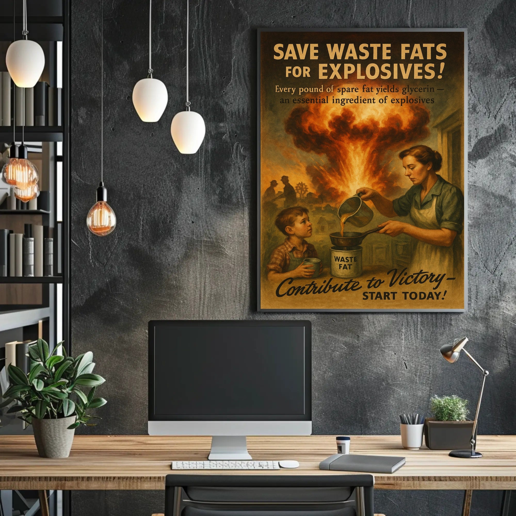 Save Waste Fats for Explosives Poster