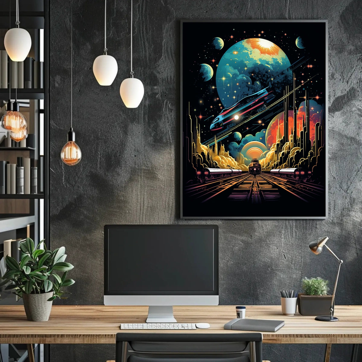 Cosmic Railways Poster