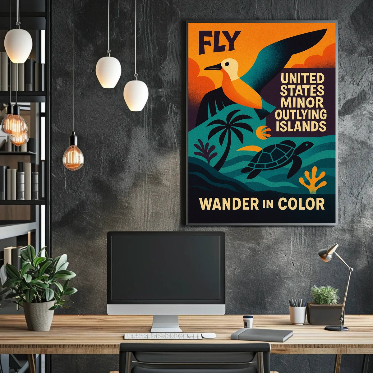 Wander in Color United States Minor Outlying Islands Poster
