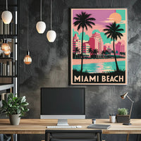 Miami Beach Sunset Poster