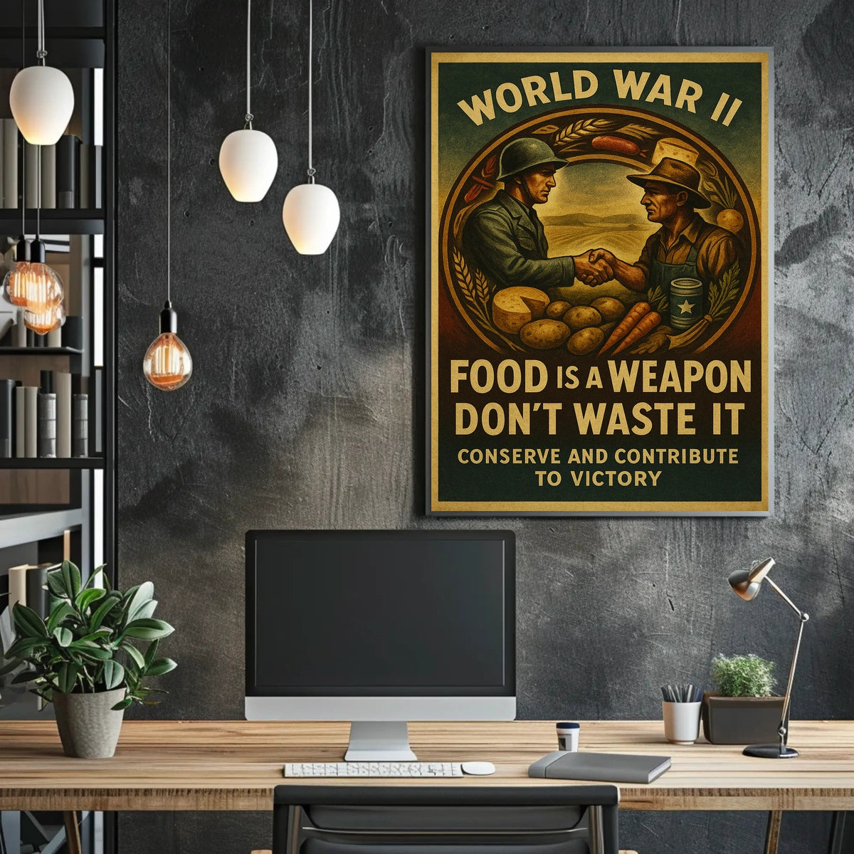World War II Vintage Food Conservation Poster