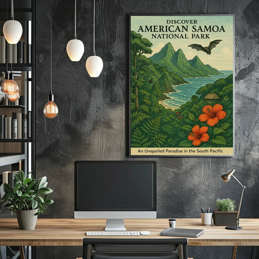 American Samoa National Park Adventure Travel Poster
