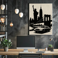 Iconic New York Silhouette Poster