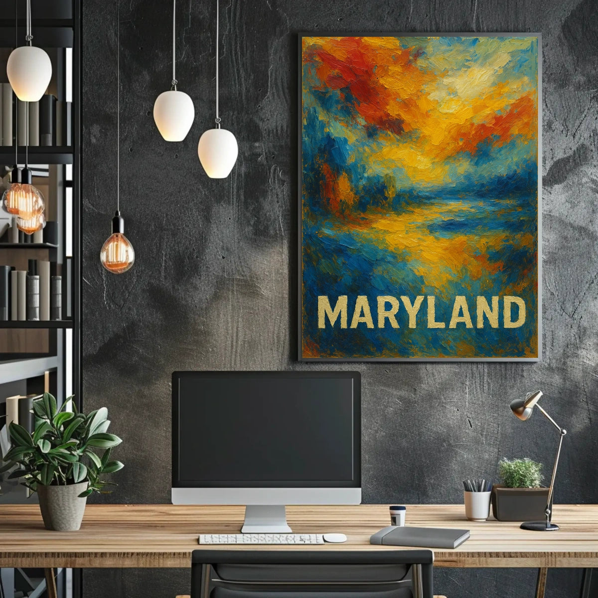 Maryland Abstract Landscape Abstract Poster