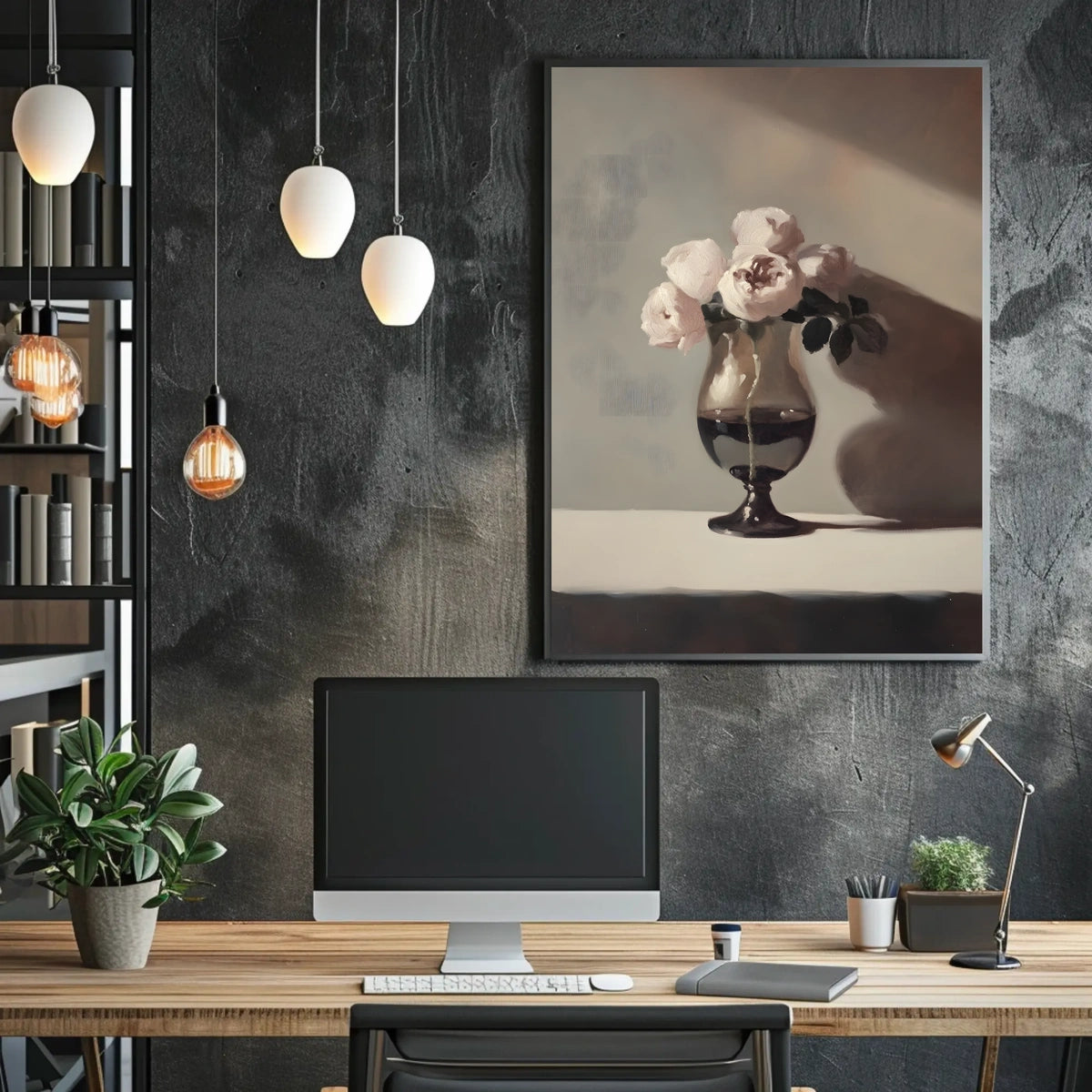 Elegant Floral Still Life Poster