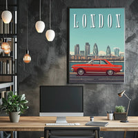 Retro London Journey Poster