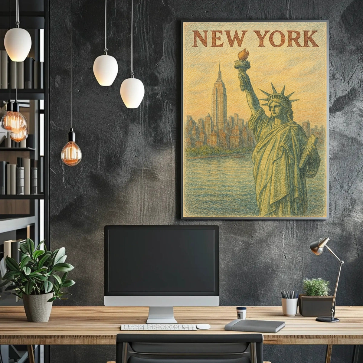New York City Landmarks Poster