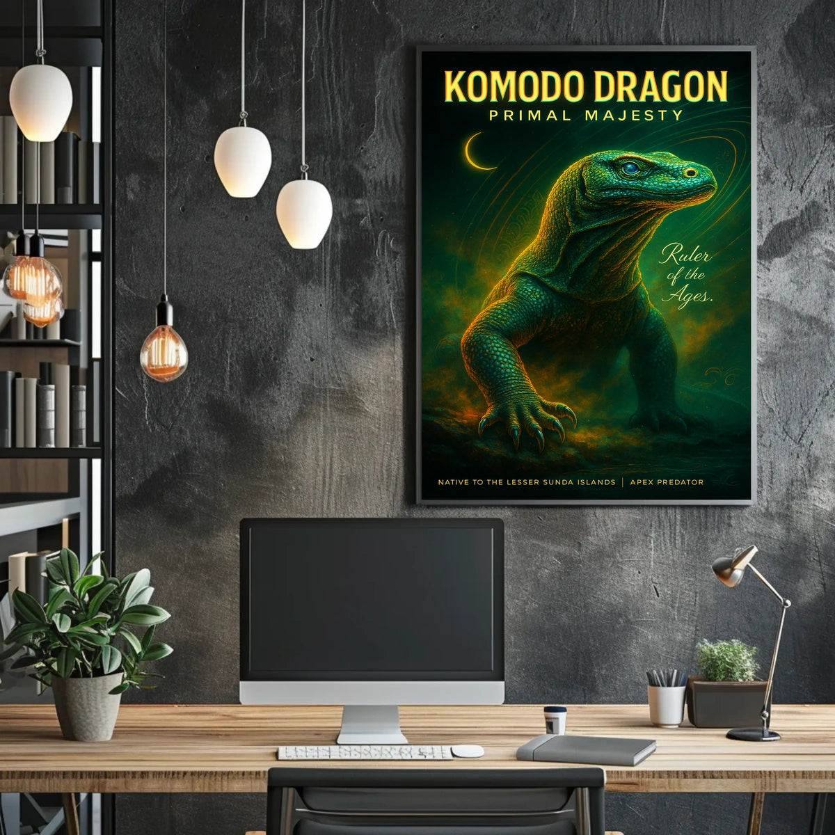 Komodo Dragon Primal Majesty Poster