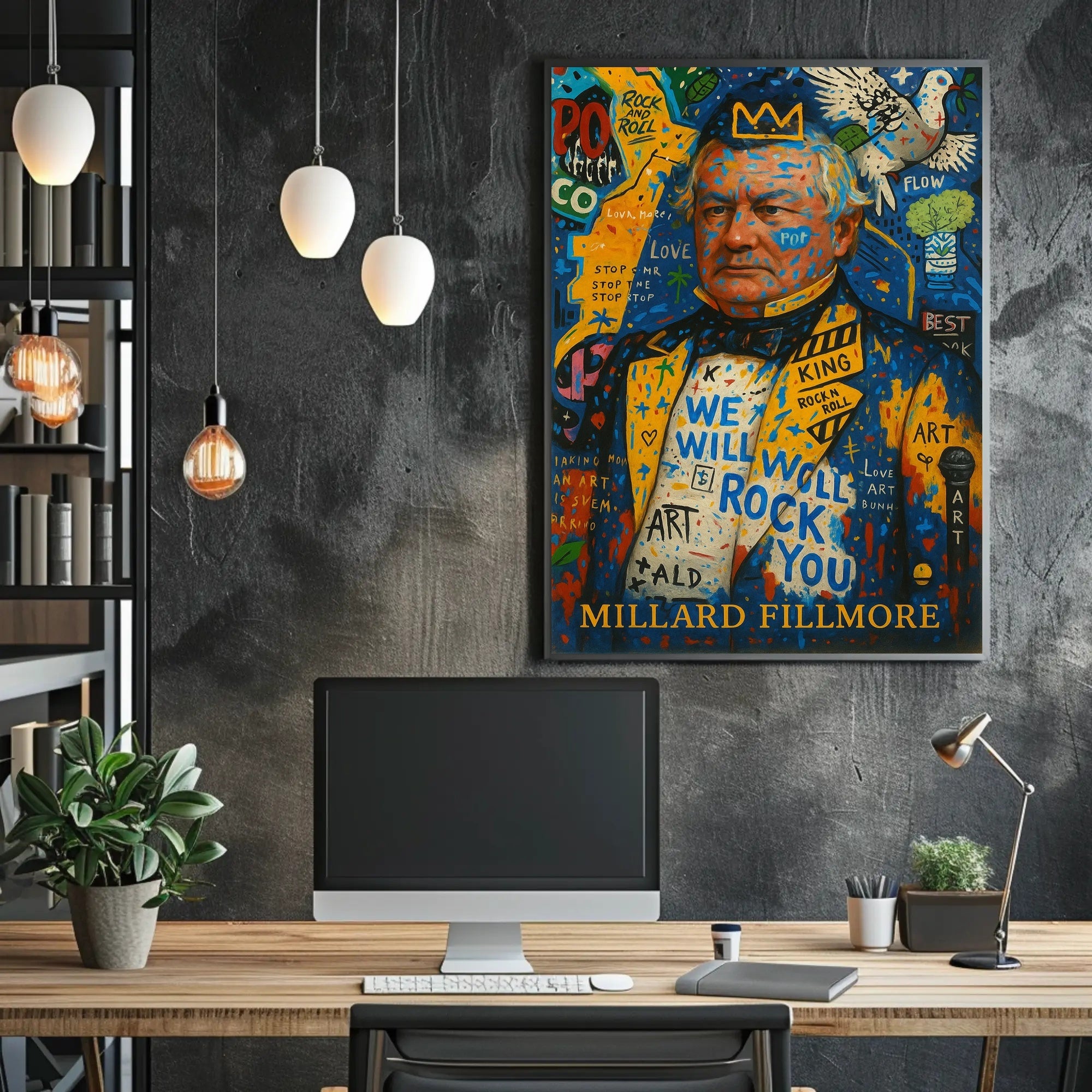 Millard Fillmore Abstract Artistic Poster
