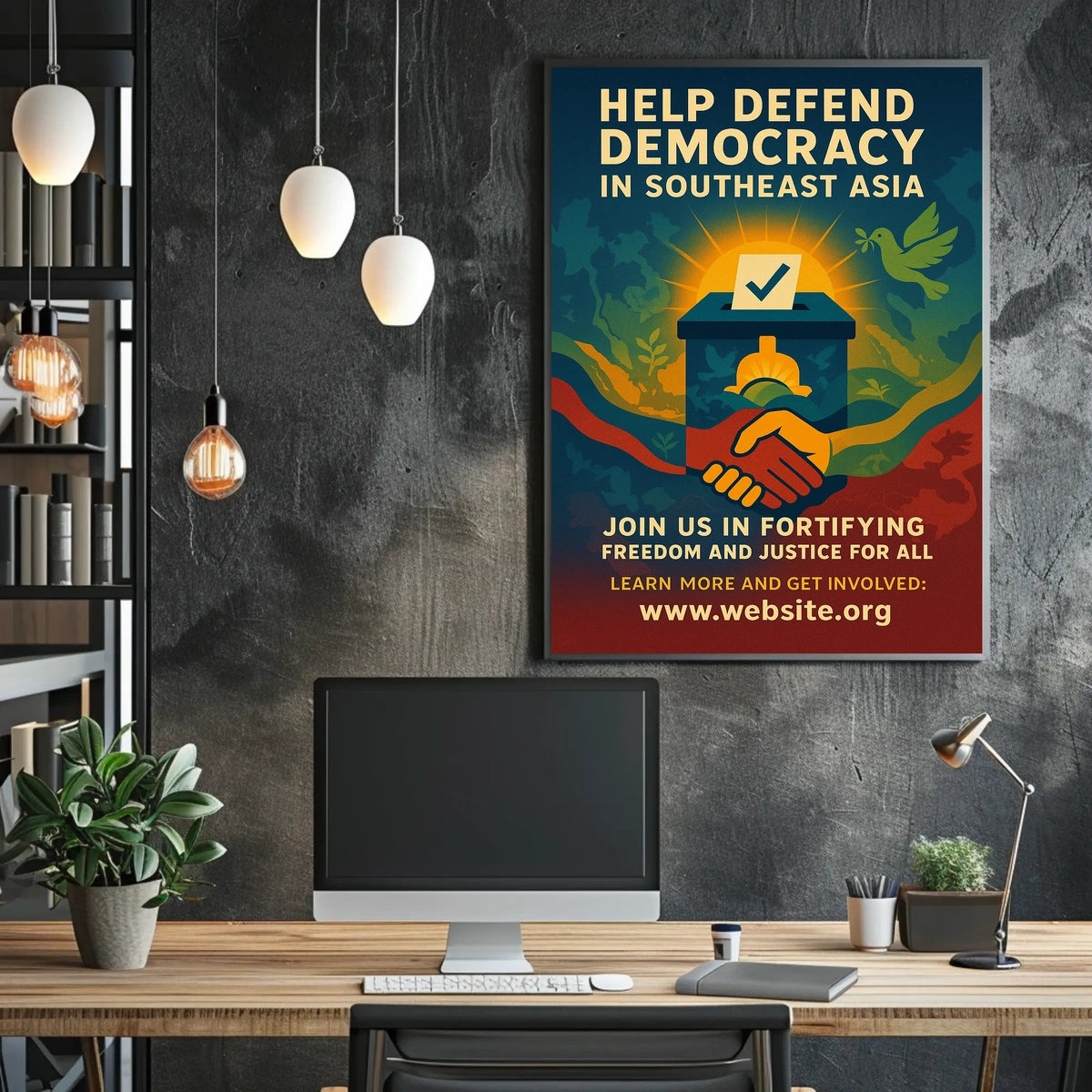 Defend Democracy in Southeast Asia Poster