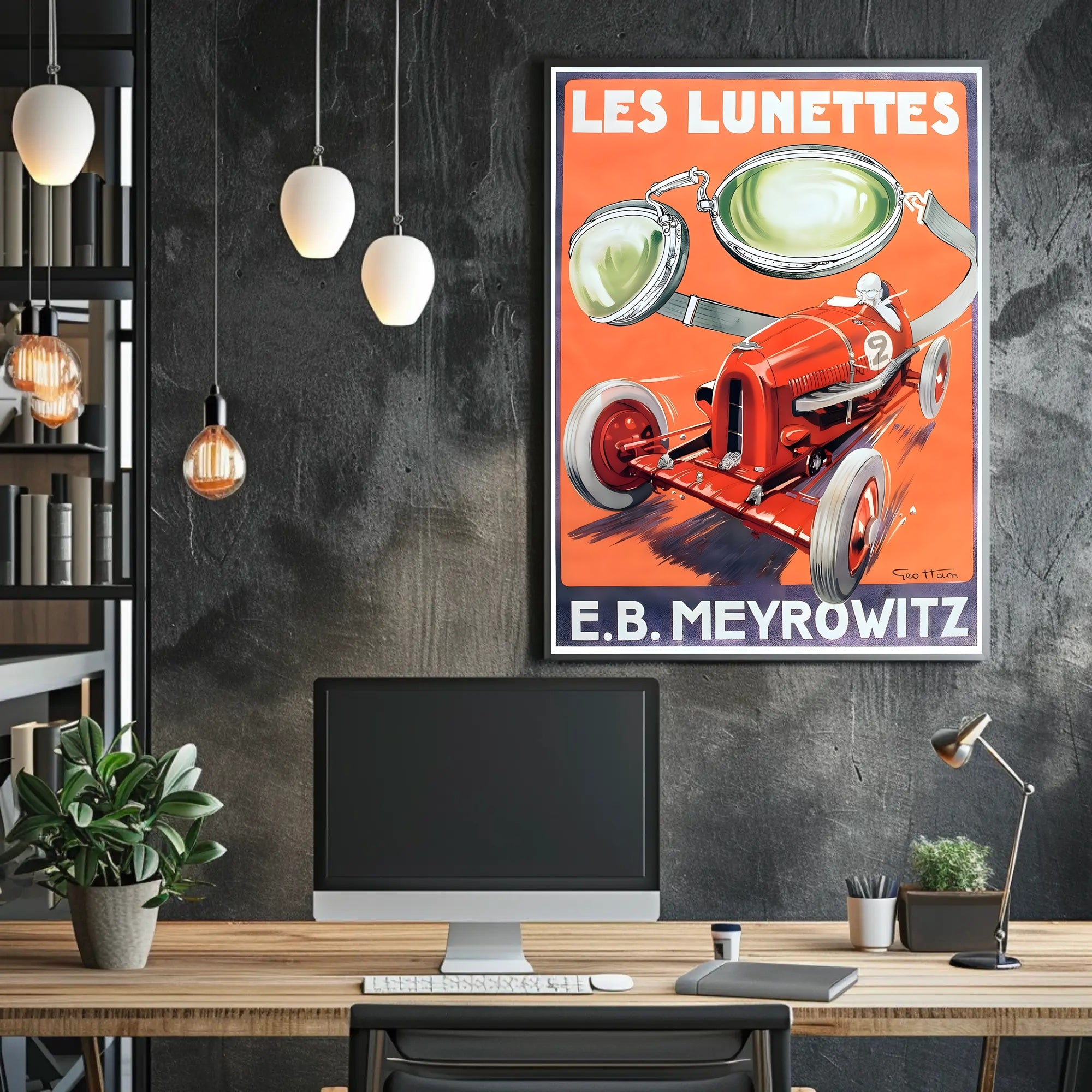 Les Lunettes Racing Goggles Poster