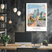 Phoenix Cityscape Poster PosterGoat