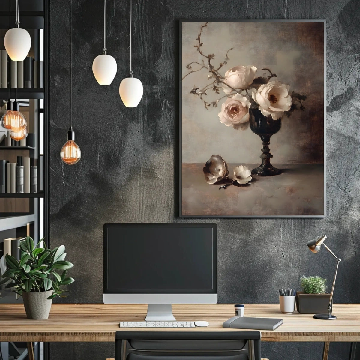 Timeless Elegance Floral Still Life Poster