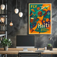 Fly Haiti Wander in Color Poster