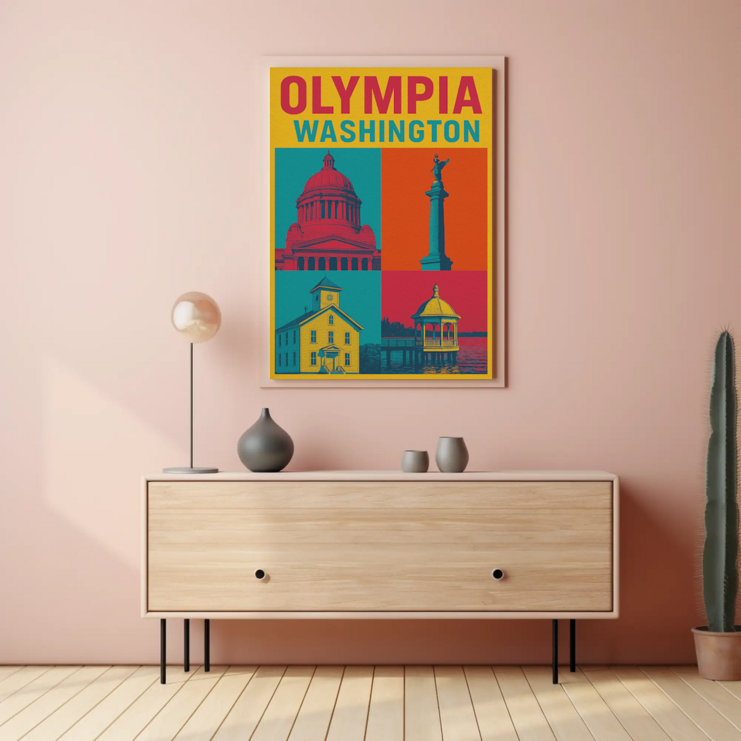 Olympia's Vibrant Charm Captured in Vintage Travel Poster