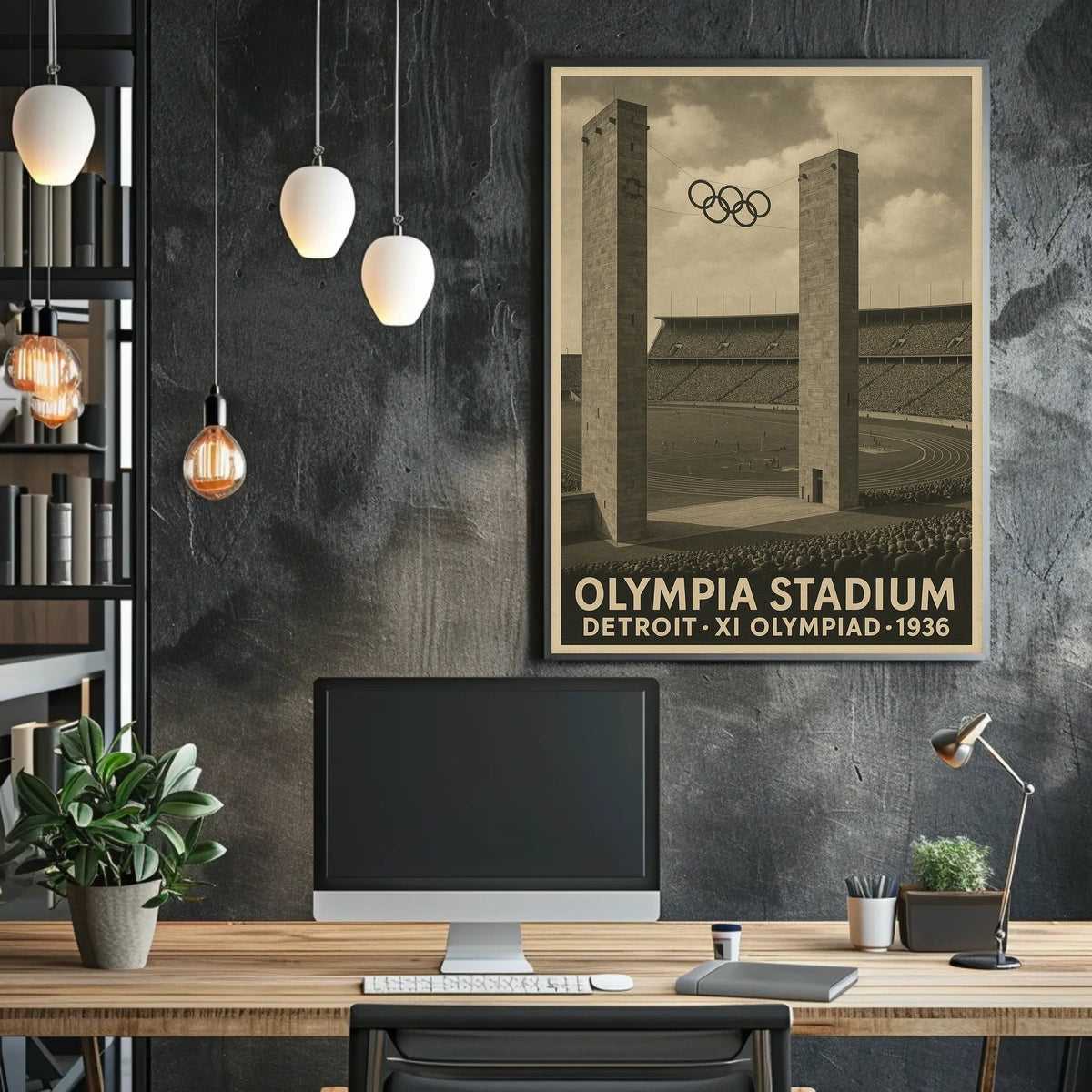 Olympia Stadium XI Olympiad 1936 Poster