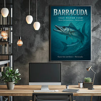 Barracuda Salt Water Fish Poster