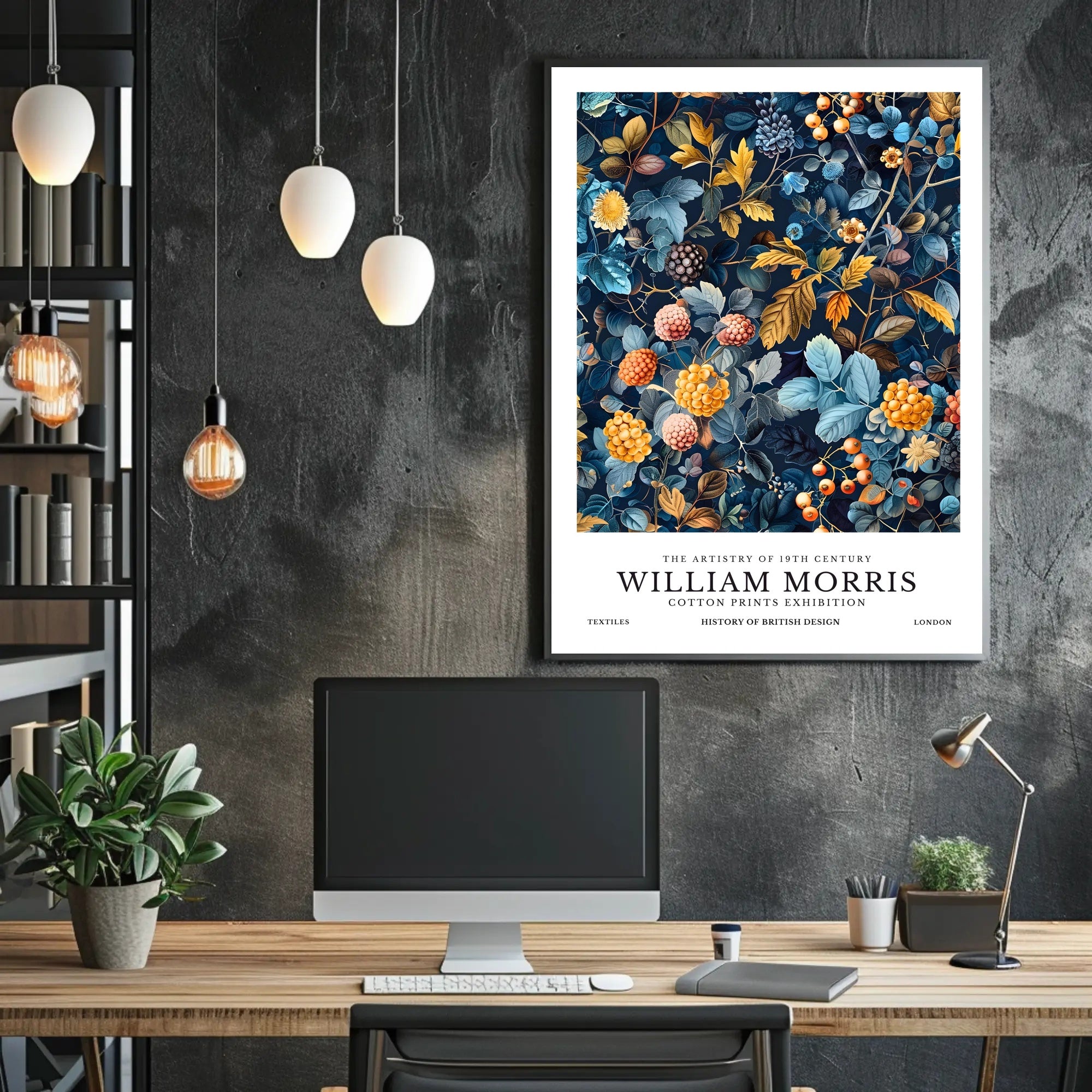 William Morris Cotton Prints Exhibition Poster