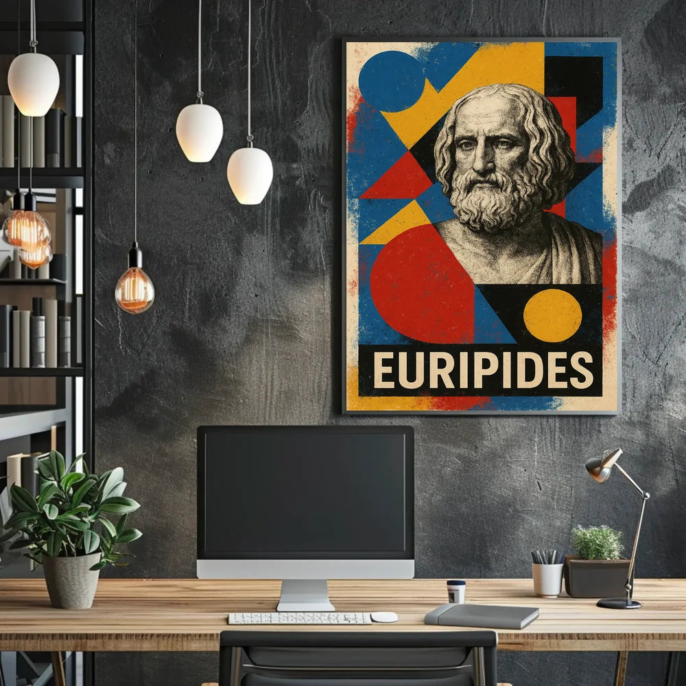 Euripides Greek Playwright Tribute Art Poster