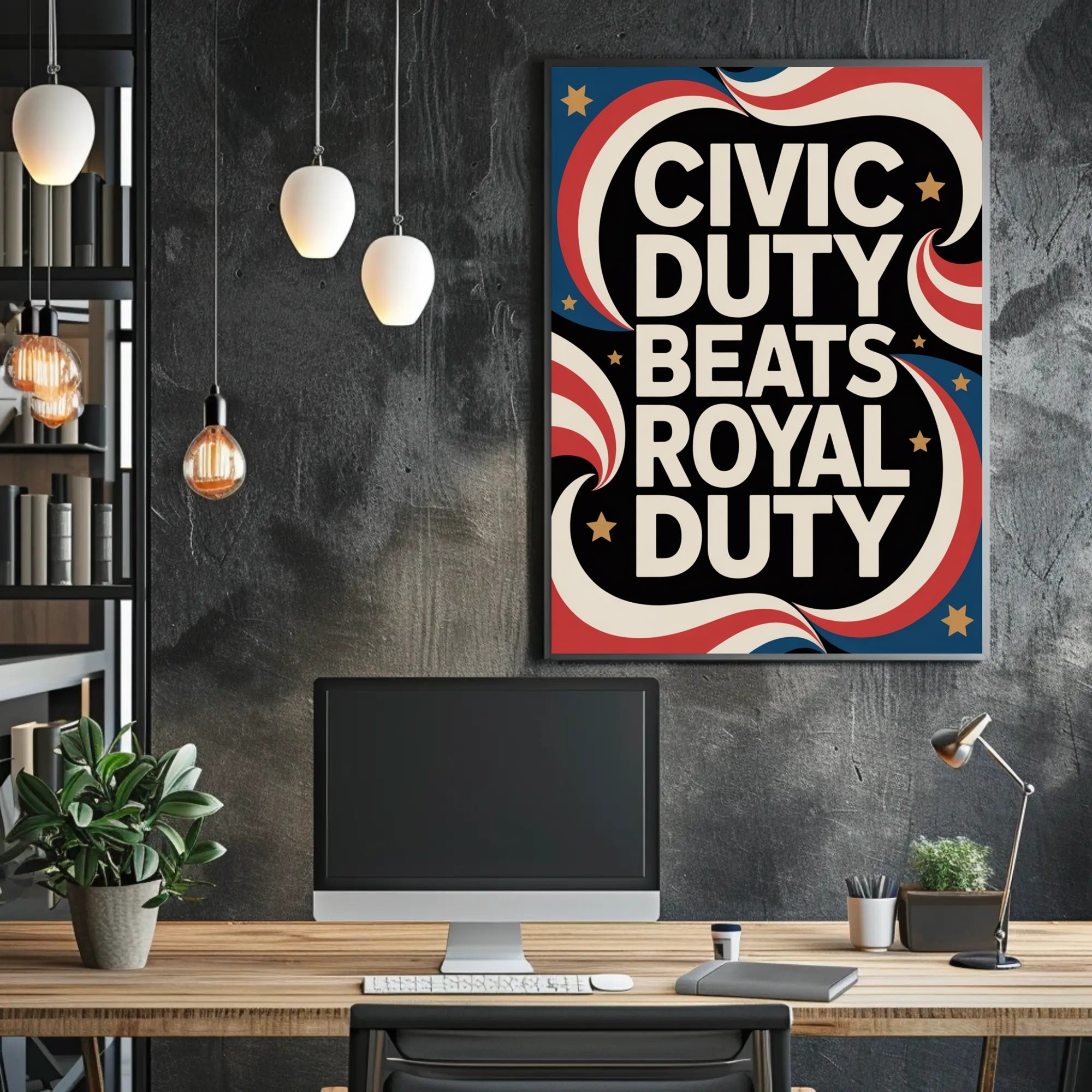 Civic Duty Bold Quote Political or Propaganda Poster