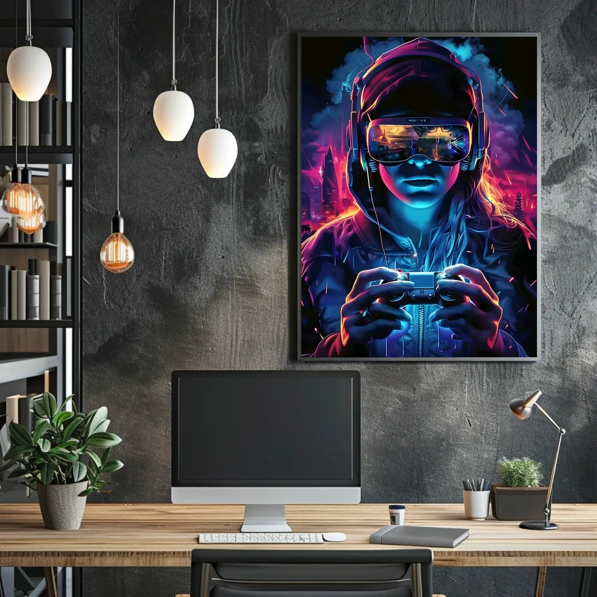 Virtual Reality Gamer Poster