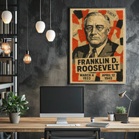 Franklin D. Roosevelt 32nd President of the United States Layered paper Collage Poster