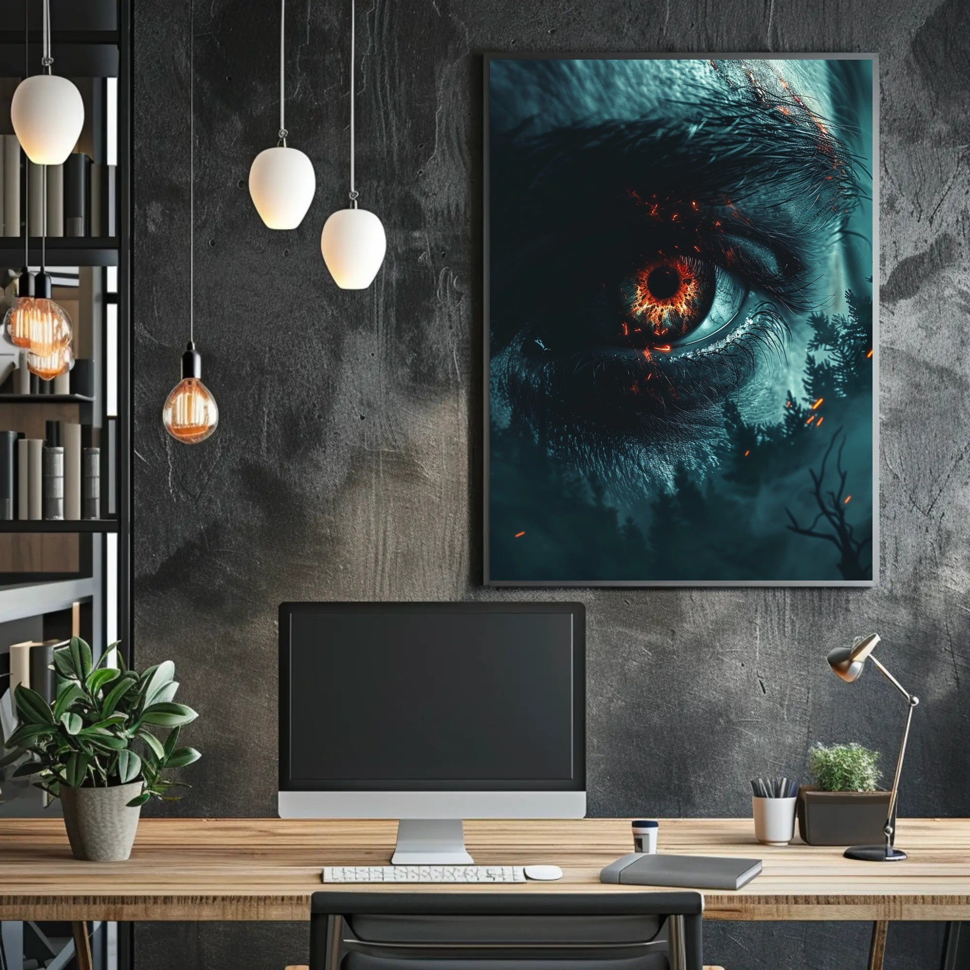 Lighthouse Under Aurora Borealis Coastal Poster Art PosterGoat