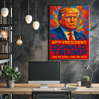 Unyielding Resolve Trump Patriot Legacy Expressionism Poster