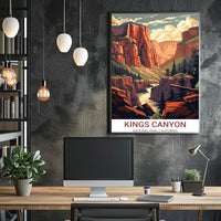 Kings Canyon Vintage National Park Poster