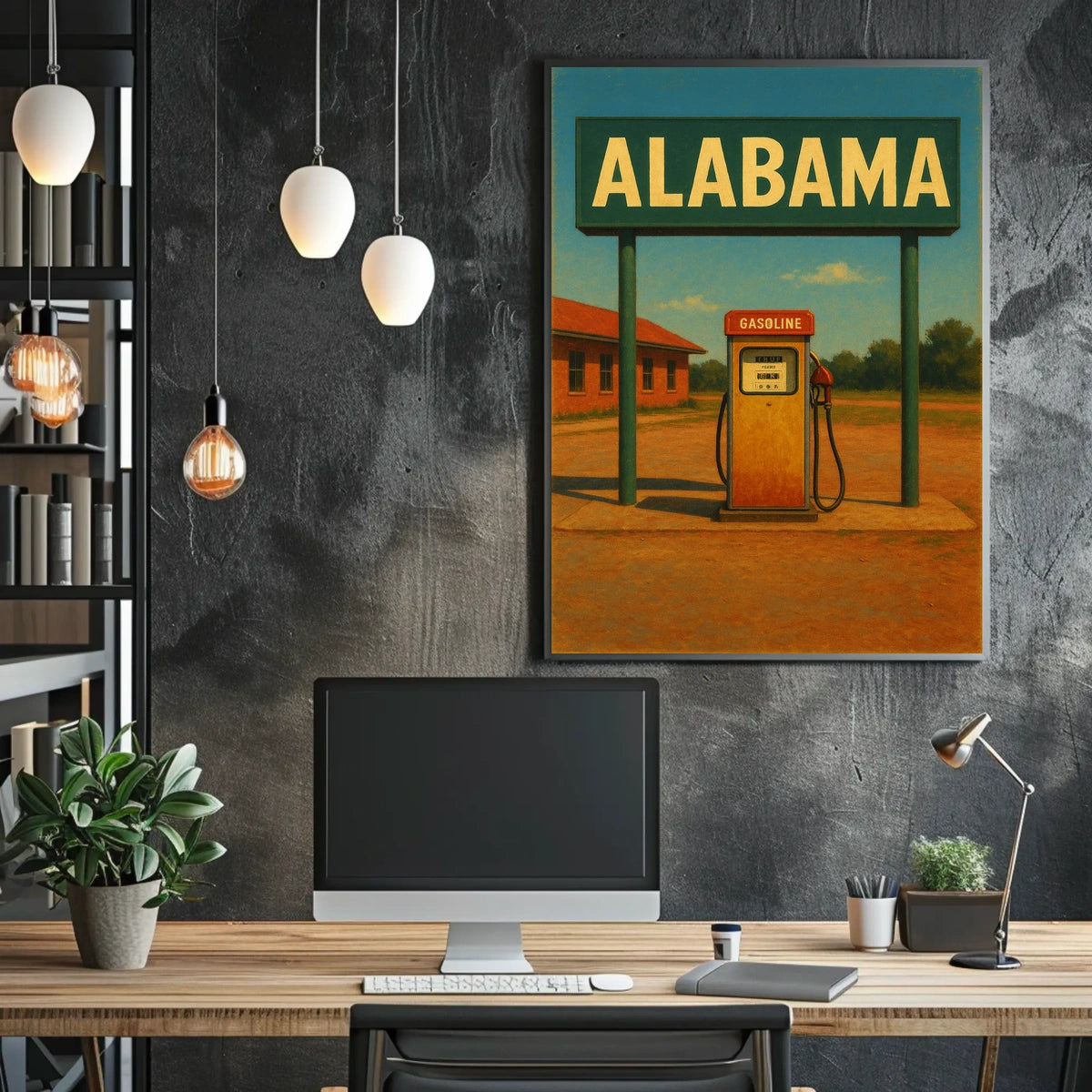 Alabama Gasoline Station Poster