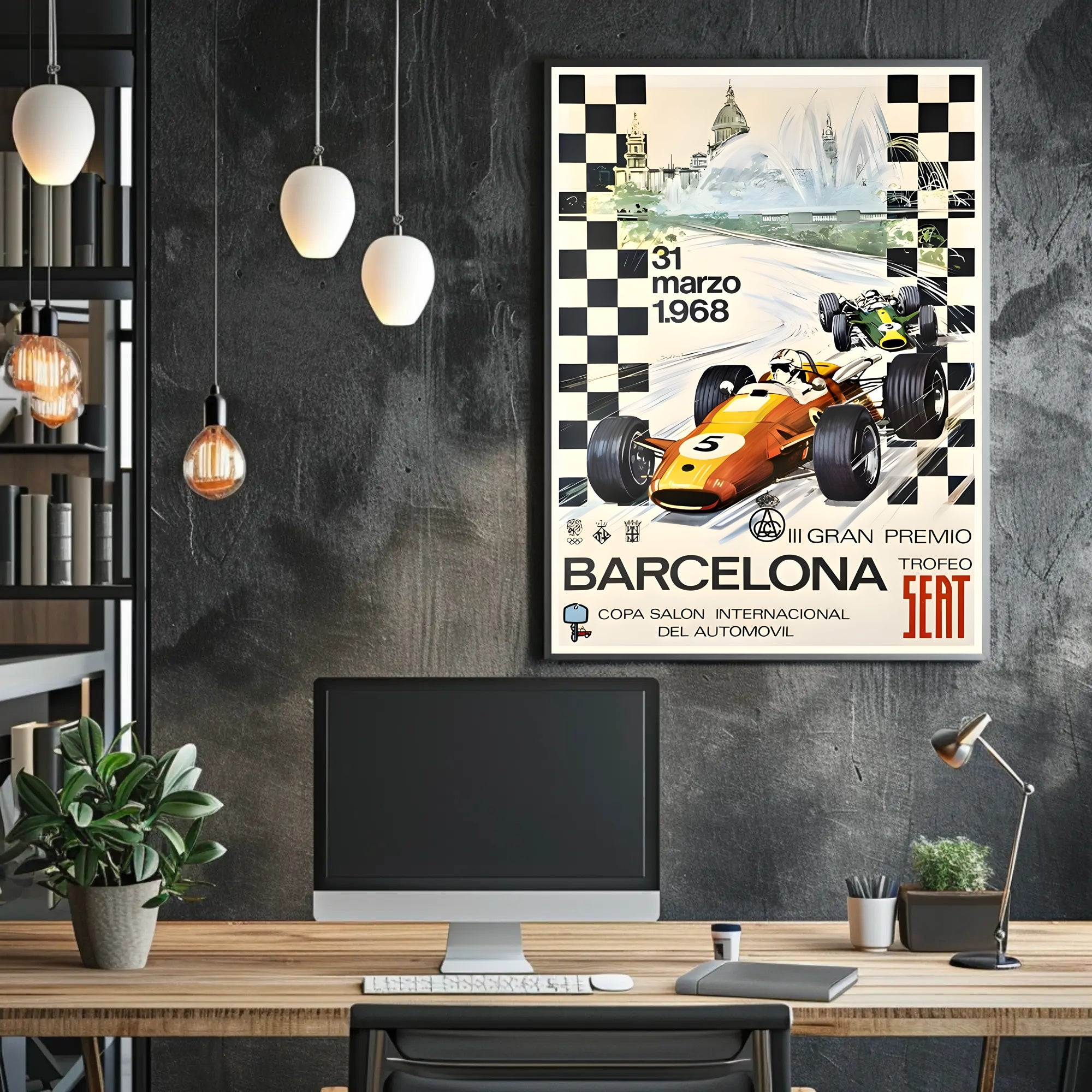 Barcelona Trofeo SEAT 1968 Poster