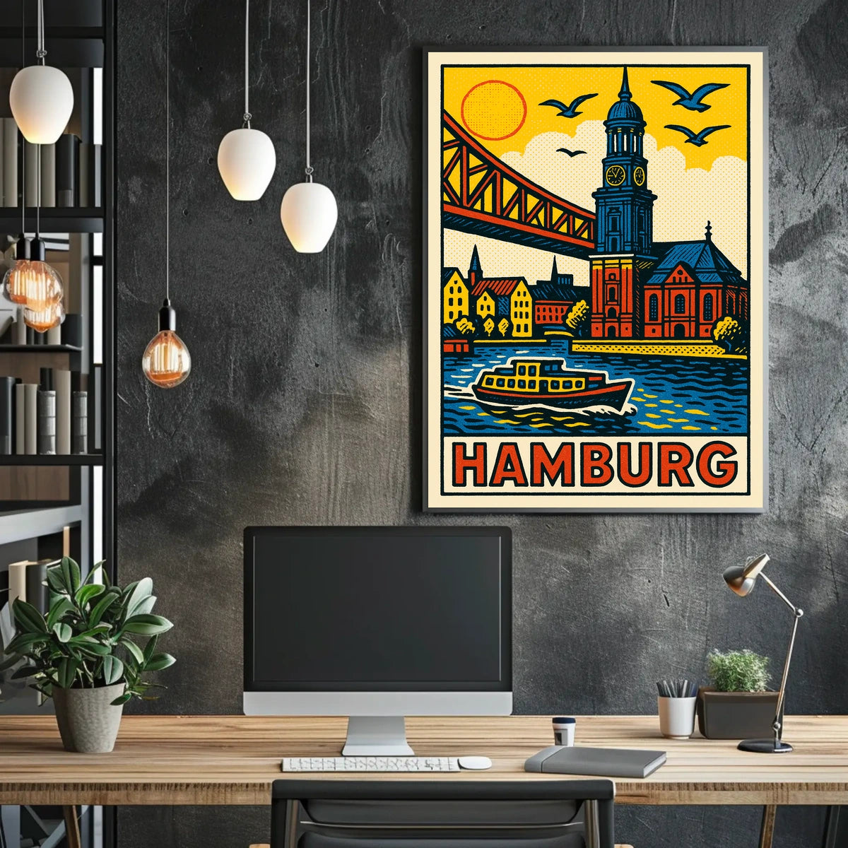 Hamburg A Vibrant Cityscape Poster
