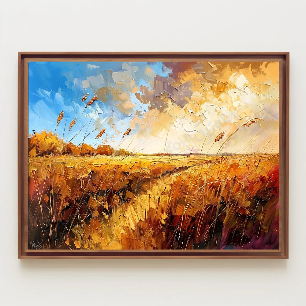 Autumnal Impressionist Landscape Poster: Nature's Tranquility