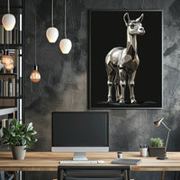 Polygonal Llama Abstract Poster: Artistic, Modern Animal Design