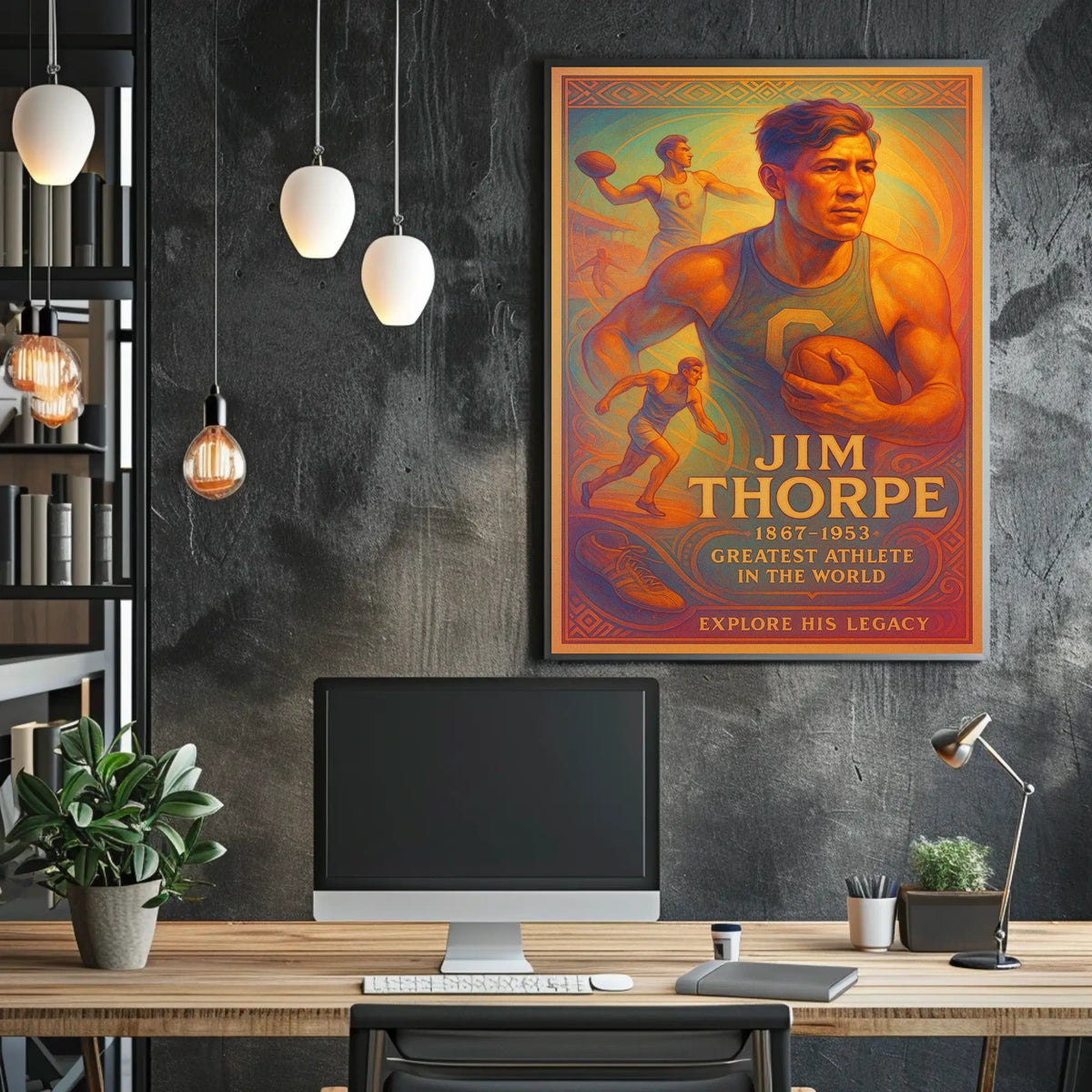 Celebrating a Legend The Greatest Athlete Jim Thorpe Poster