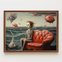 Surreal Ocean Dreamscape: Artistic Poster