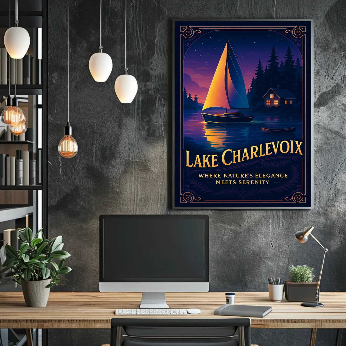 Lake Charlevoix Where NatureS Poster
