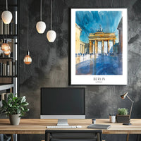 Brandenburg Gate Watercolor Travel Poster PosterGoat