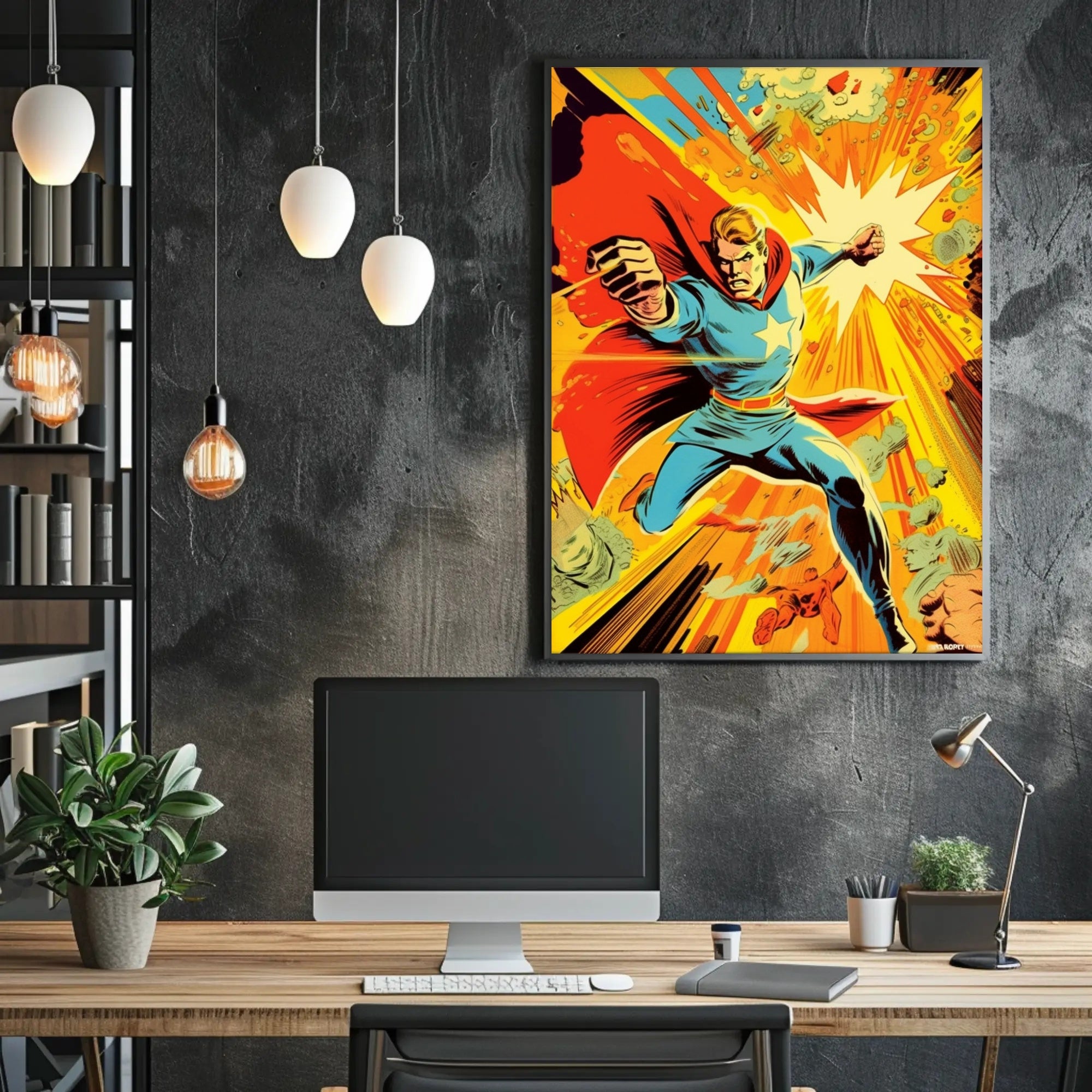 Dynamic Heroic Charge Poster