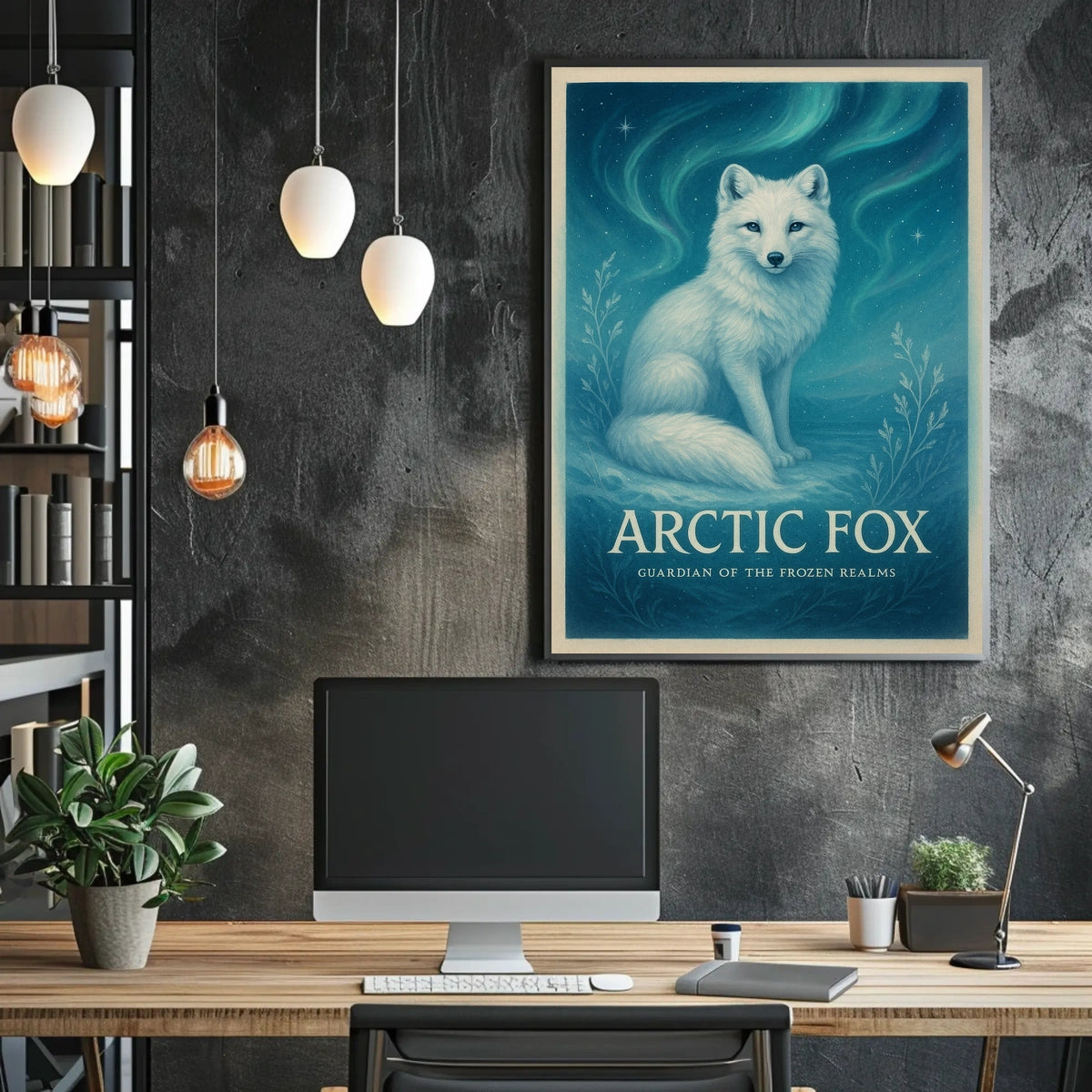 Arctic Fox Guardian of the Frozen Realms Poster