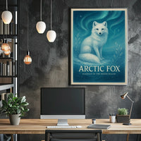 Arctic Fox Guardian of the Frozen Realms Poster