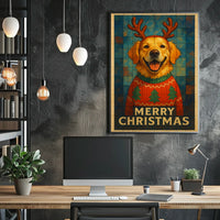 Festive Canine Cheer Poster