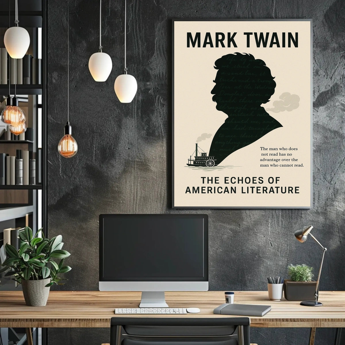 Mark Twain The Echoes of American Literature Poster